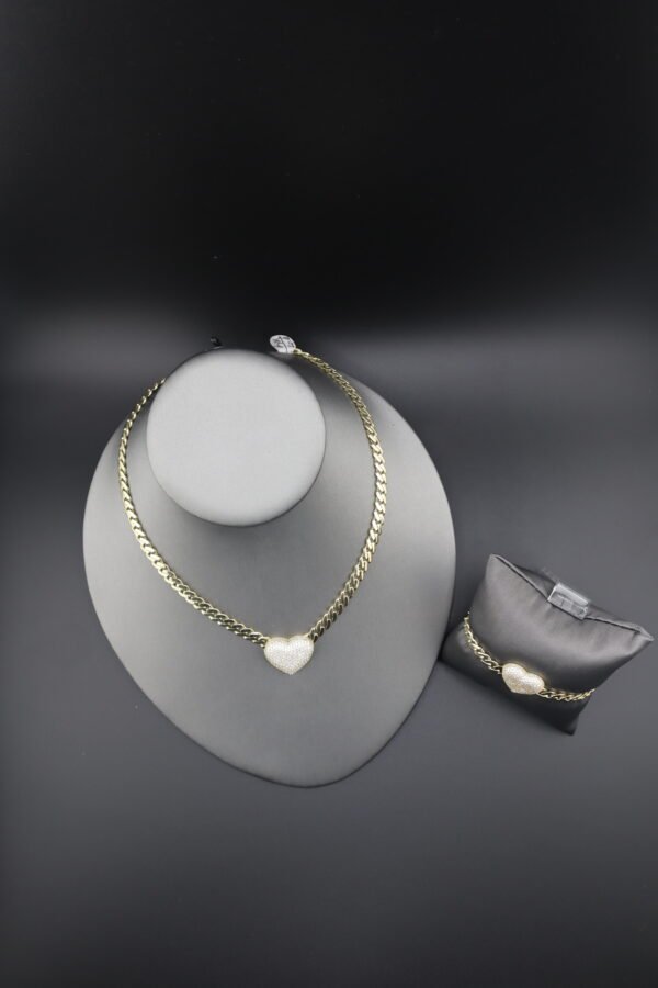 Heart Choker Set 14k - Image 3