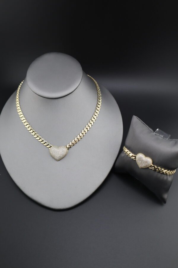 Heart Choker Set 14k - Image 4